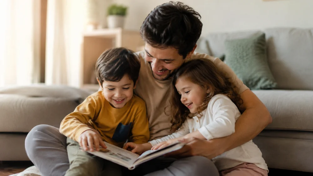 Padres solteros- criar hijos sin mamá con amor y presencia.
